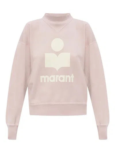 Isabel Marant Étoile Logo-print High-neck Sweatshirt In Pink