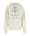 Isabel Marant Étoile Logo Embellished Long-sleeved Hoodie In White