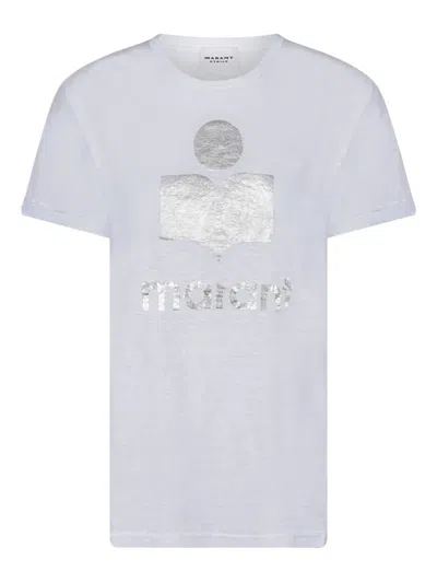 Isabel Marant Étoile Logo-print Linen T-shirt In White