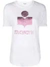 Isabel Marant Étoile Linen Tshirt With Logo In White