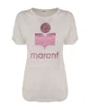 Isabel Marant Étoile Logo-print Linen T-shirt In White