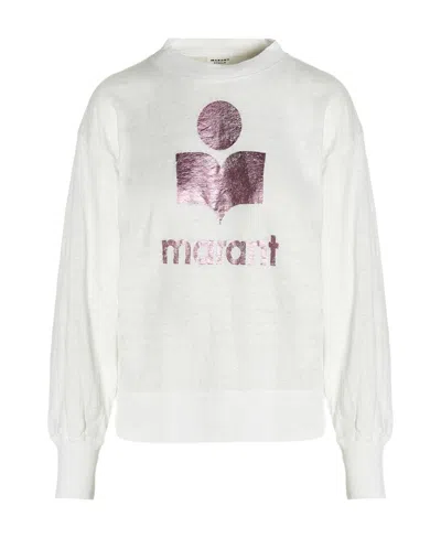 Isabel Marant Étoile Logo-print Linen Top In White