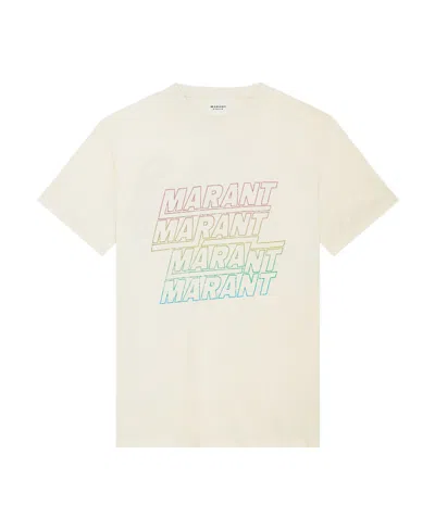 Isabel Marant Étoile Logo-print Organic Cotton T-shirt In White