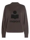 Isabel Marant Étoile Isabel Marant Etoile Moby Sweatshirt With Flocked Logo In Brown