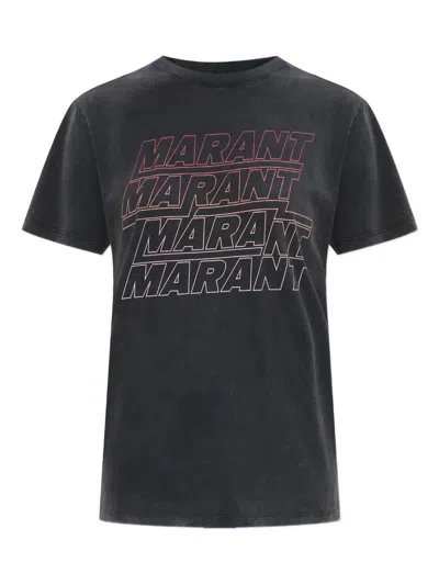 Isabel Marant Étoile Logo-print T-shirt In Black