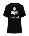 Isabel Marant Étoile Isabel Marant Etoile Zewel T Shirt With Metallic Logo Print In Black