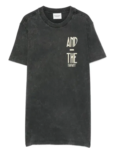 Isabel Marant Étoile Logo-print T-shirt In Gray