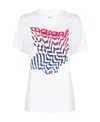 Isabel Marant Étoile White Crewneck T-shirt With Logo Print On The Chest In Cotton Woman In White