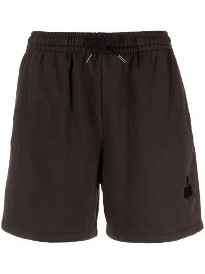 Isabel Marant Étoile Logo-print Track Shorts In Black