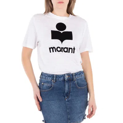 Isabel Marant Étoile Logo Print Zewel Short-sleeve T-shirt In White