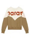 Isabel Marant Étoile Color-blocked Graphic Knit Sweater With Relaxed Fit In Neutral