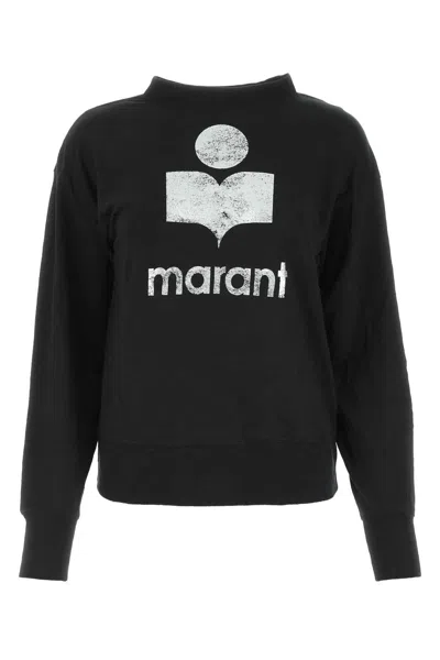 Isabel Marant Étoile Isabel Marant Etoile Logo-printed Linen Sweater In Black