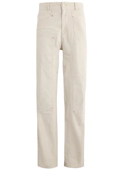 Isabel Marant Étoile Lois Straight-leg Stretch-corduroy Jeans In Ecru