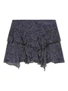 Isabel Marant Étoile Lolita Ruffled-hem Mini Skirt In Animal Print