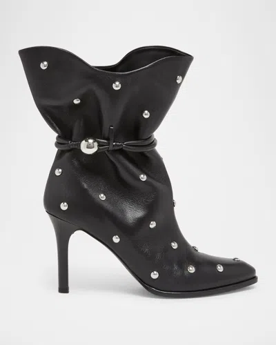 Isabel Marant Étoile Lolya Studded Leather Ankle Boots In Black