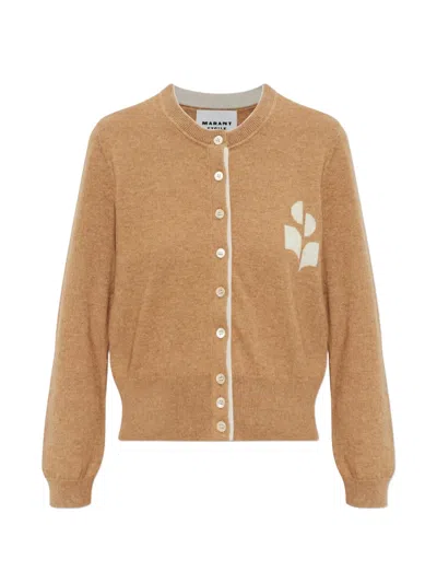 Isabel Marant Étoile Isabel Marant Etoile Lona Cotton-wool Cardigan In Brown