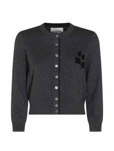 Isabel Marant Étoile Lona Cropped Button-down Cotton-wool Cardigan In Yellow