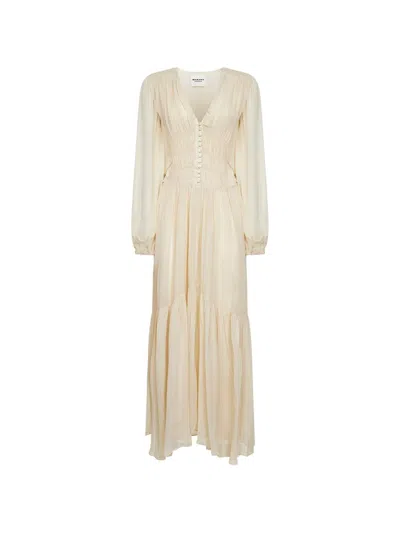 Isabel Marant Étoile Isabel Marant Etoile Briane Long Ecru Dress In White