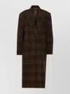 Isabel Marant Étoile Long Checked Double-breasted Coat Pockets In Brown