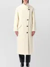 Isabel Marant Étoile Long Notched Lapel Coat Pockets In Neutral