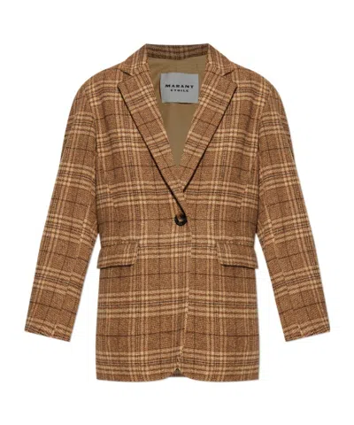 ISABEL MARANT ÉTOILE LIMIZA CHECKERED WOOL COAT