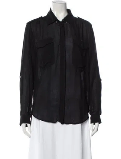 Pre-owned Isabel Marant Étoile Long Sleeve Blouse In Black