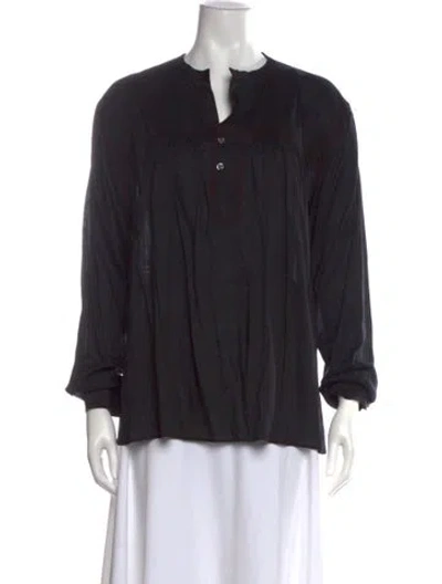 Pre-owned Isabel Marant Étoile Long Sleeve Blouse In Black