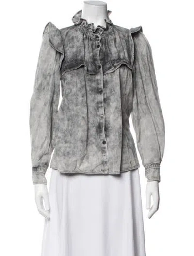 Pre-owned Isabel Marant Étoile Long Sleeve Blouse In Black