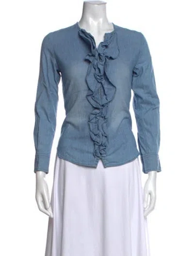 Pre-owned Isabel Marant Étoile Long Sleeve Blouse In Blue