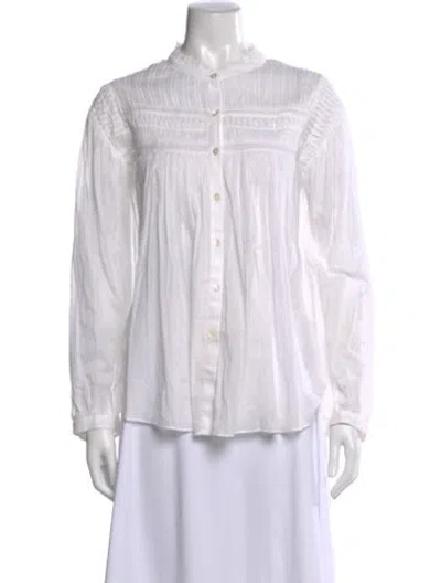 Pre-owned Isabel Marant Étoile Long Sleeve Blouse In White