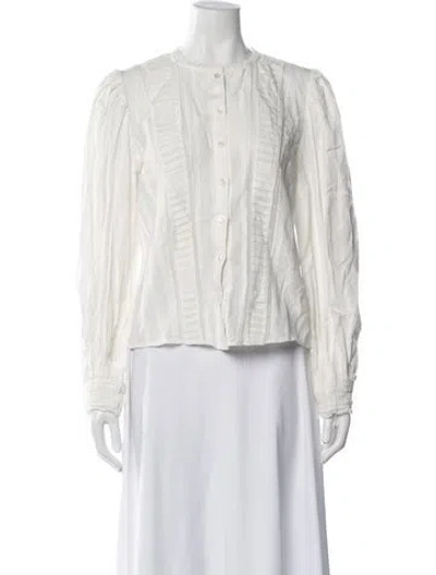Pre-owned Isabel Marant Étoile Long Sleeve Blouse In White