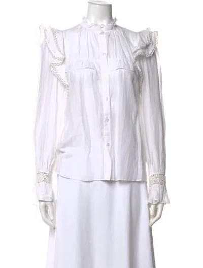 Pre-owned Isabel Marant Étoile Long Sleeve Blouse In White