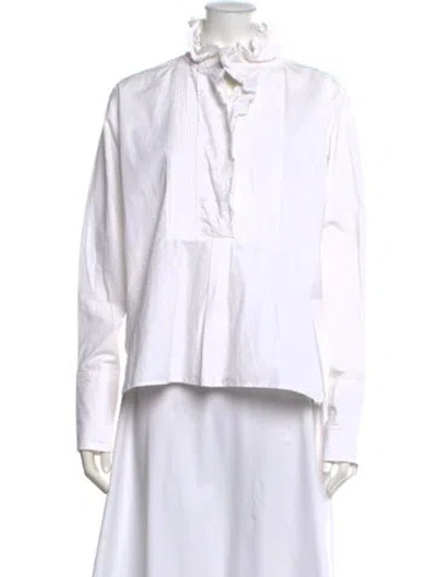 Pre-owned Isabel Marant Étoile Long Sleeve Blouse In White