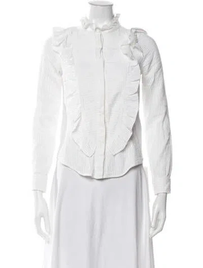 Pre-owned Isabel Marant Étoile Long Sleeve Blouse In White