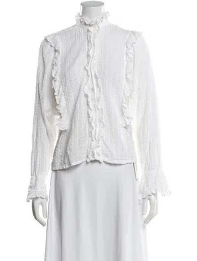 Pre-owned Isabel Marant Étoile Long Sleeve Blouse In White