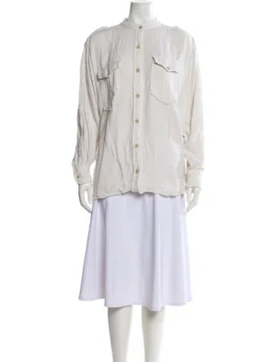 Pre-owned Isabel Marant Étoile Long Sleeve Button-up Top In Neutral