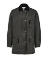 Isabel Marant Étoile Kimelia Coated Cotton Jacket In Black
