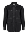Isabel Marant Étoile Long Sleeve Denim Jacket In Black
