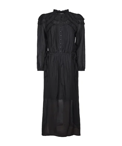 Isabel Marant Étoile Long Sleeve Dress In Black