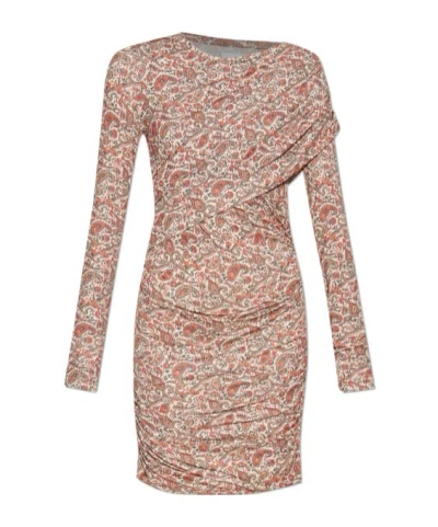 Isabel Marant Étoile Long Sleeve Dress In Brown