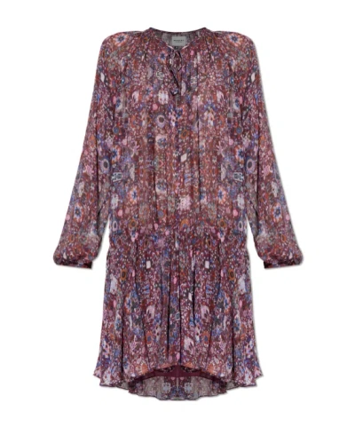 Isabel Marant Étoile Long Sleeve Dress In Multi