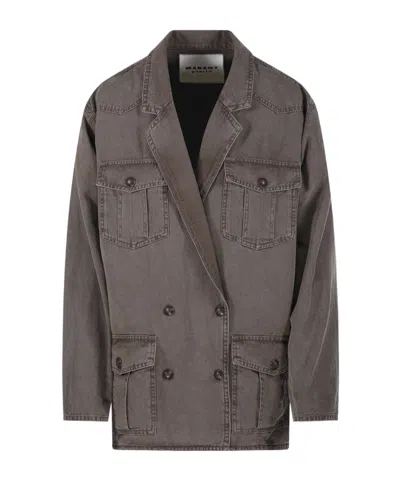 Isabel Marant Étoile Long Sleeve Jacket In Brown