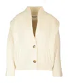 Isabel Marant Étoile Drogo Wool Blend Jacket In White