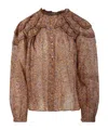 Isabel Marant Étoile Long Sleeve Shirt In Brown