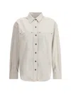 Isabel Marant Étoile Relaxed Fit Jersey Shirt With Dropped Shoulder In White