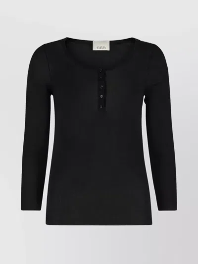 ISABEL MARANT ÉTOILE LONG SLEEVE TOP FEATURING BUTTON DETAIL