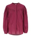 Isabel Marant Étoile Leonard Cotton-blend Shirt In Red