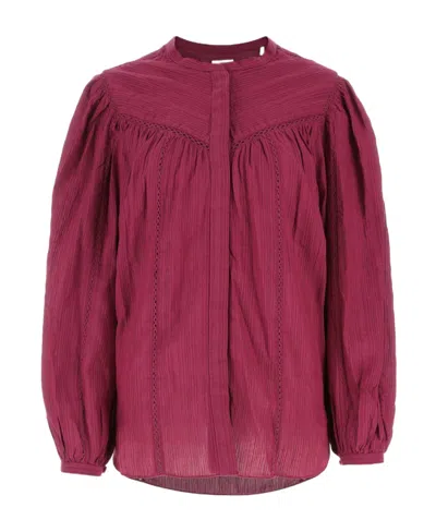 Isabel Marant Étoile Leonard Cotton-blend Shirt In Red