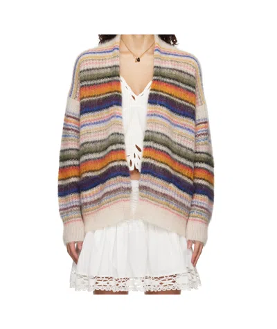 Isabel Marant Étoile Long-sleeved Cardigan In Nude