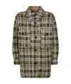 Isabel Marant Étoile Cappotto Harveli In Misto Poliestere Ricamato Donna In Green